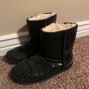 UGG Australia Black Sequin Boots, size US 4